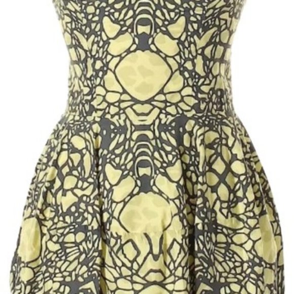 Anthropologie Inked Paradise Racerback Dress Cocktail Party By Fish Fry Size M - Picture 2 of 8